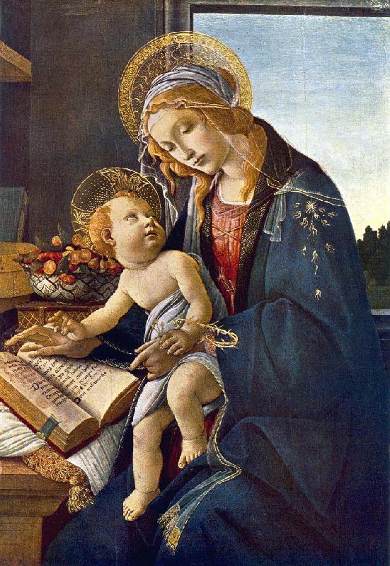 BOTTICELLI, Sandro Madonna with the Child (Madonna with the Book)  vg oil painting image